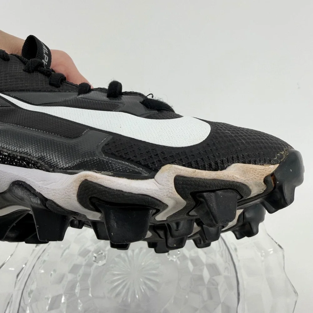 Nike Alpha Huarache 4 Keystone Low‎ Baseball Cleats Black White FQ4012-001 2.5Y